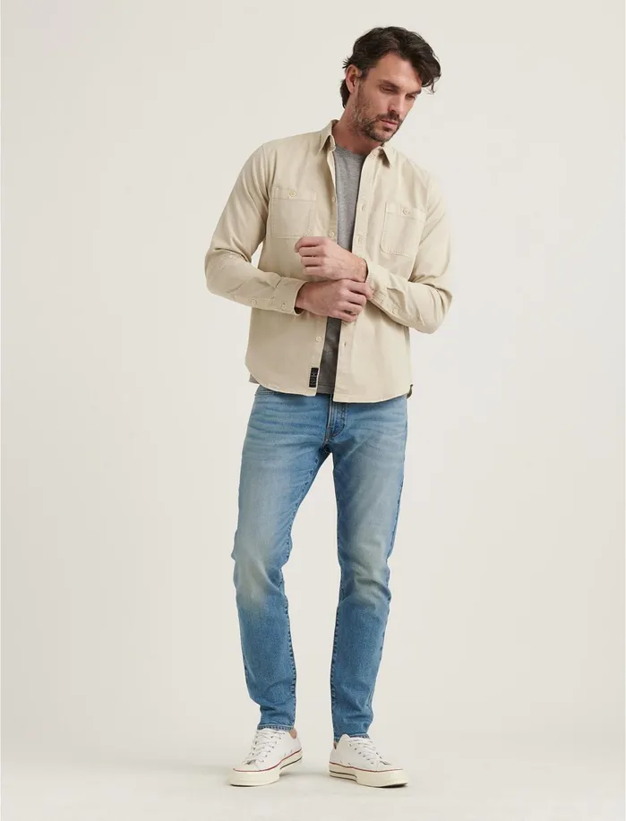 ButtonDowns Men Lucky Brand Tencel Mason Workwear Long Sleeve Shirt Moonstruck