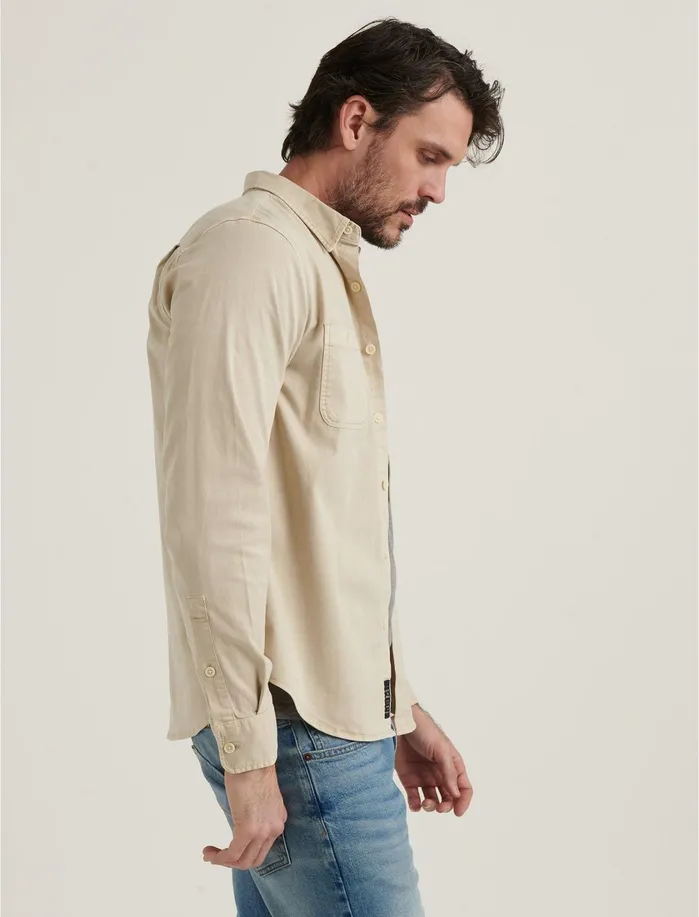 ButtonDowns Men Lucky Brand Tencel Mason Workwear Long Sleeve Shirt Moonstruck