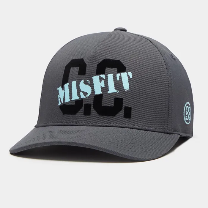 CC Misfit Stretch Twill Snapback Hat Charcoal MenGolf GFORE Hats