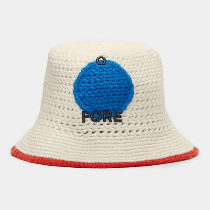 Circle GFore Crochet Bucket Hat Snow MenWomenGolf GFORE Hats