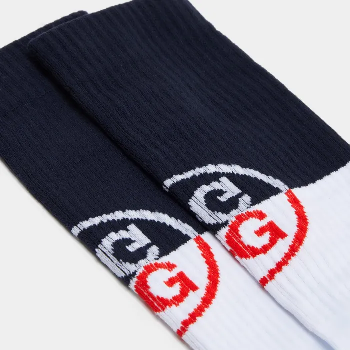 Circle G Ribbed Compression Crew Sock Snow Men GFORE Hats