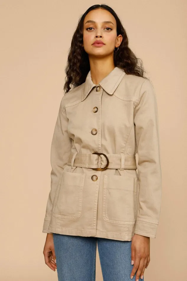 CLAUDE Jacket Beige Uni Women Rouje Coats and Jackets