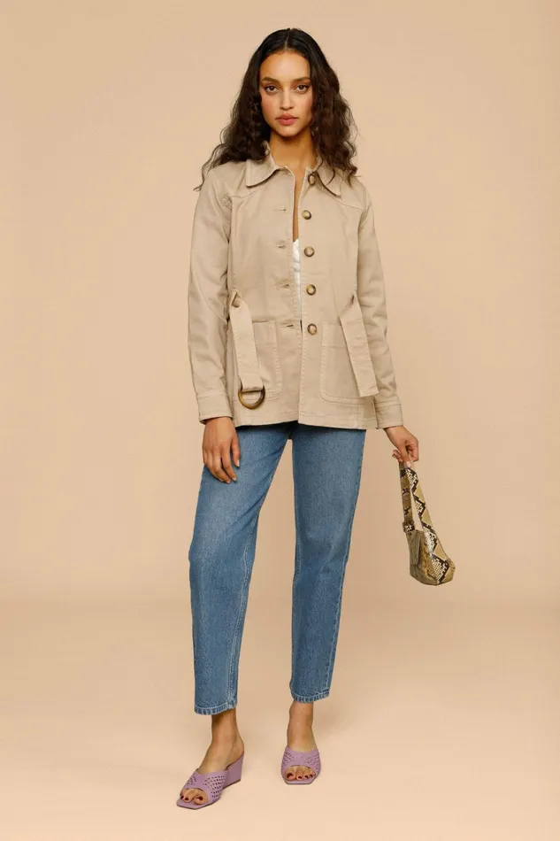 CLAUDE Jacket Beige Uni Women Rouje Coats and Jackets