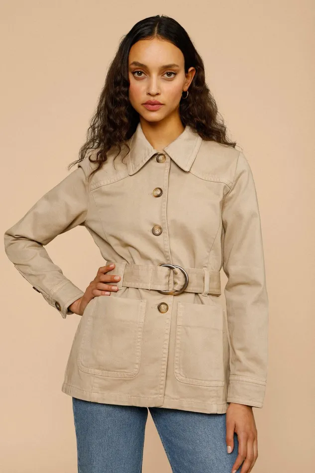 CLAUDE Jacket Beige Uni Women Rouje Coats and Jackets