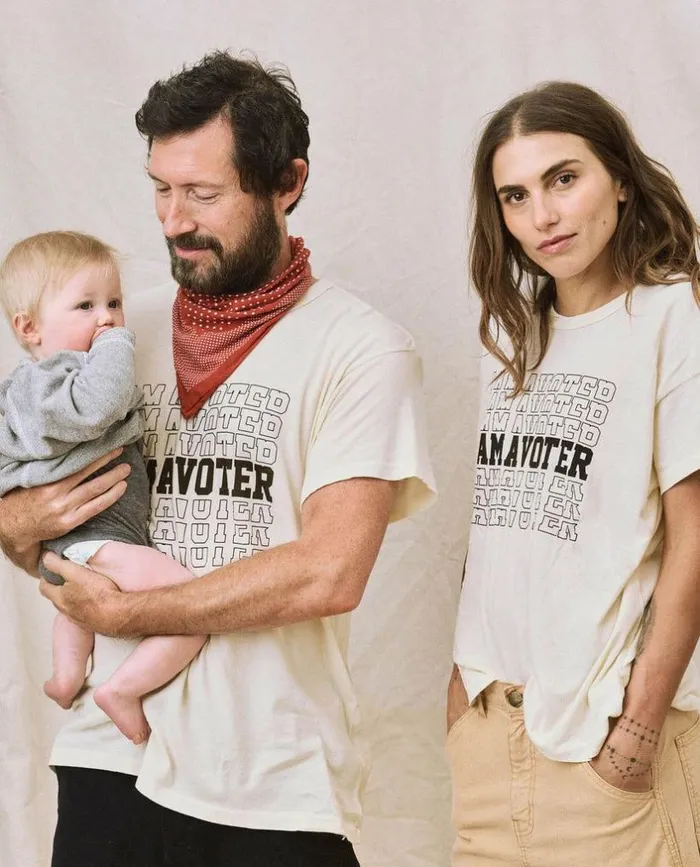 CollectionTees and Sweats The Great Limited Edition The I Am A Voter Boxy Crew Washed White