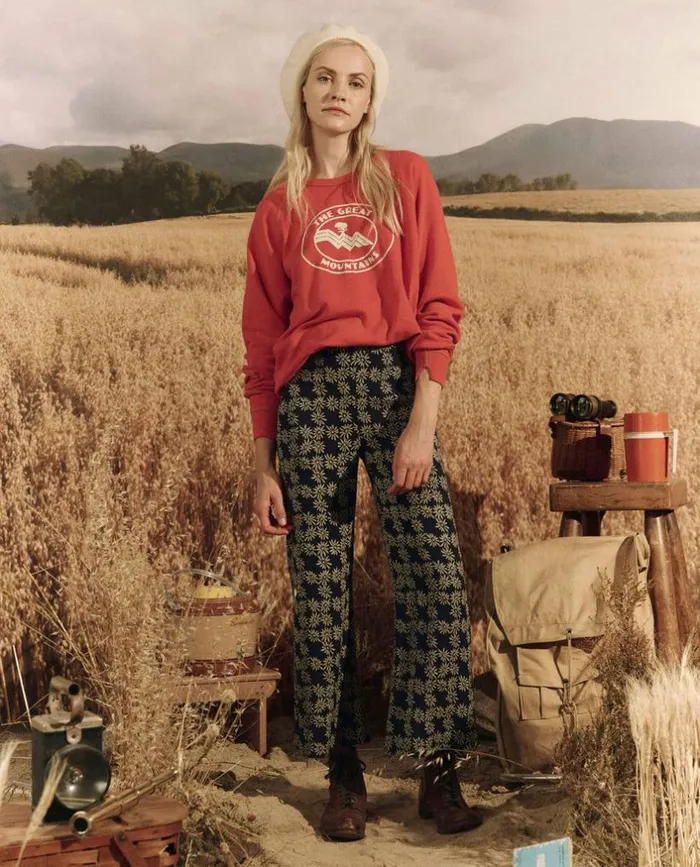 CollectionTees and Sweats The Great The College Sweatshirt Heirloom Tomato With Mountain Resort Graphic