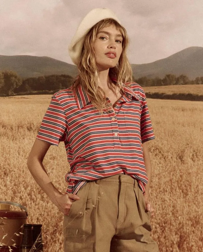 CollectionTees and Sweats The Great The Lacrosse Polo Campervan Stripe