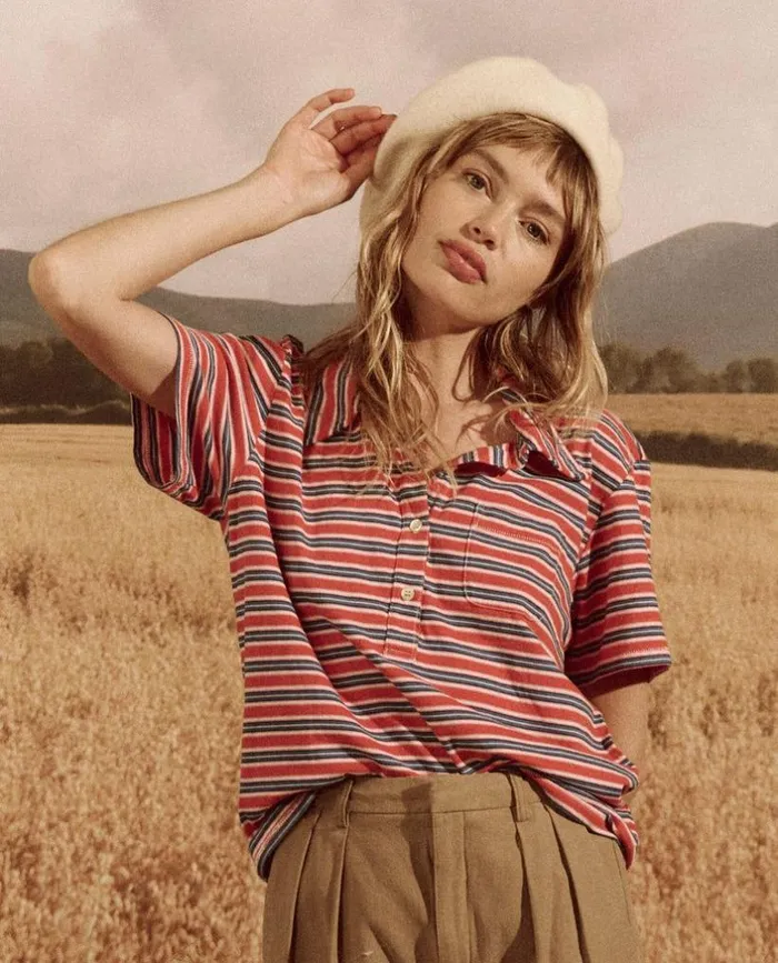 CollectionTees and Sweats The Great The Lacrosse Polo Campervan Stripe