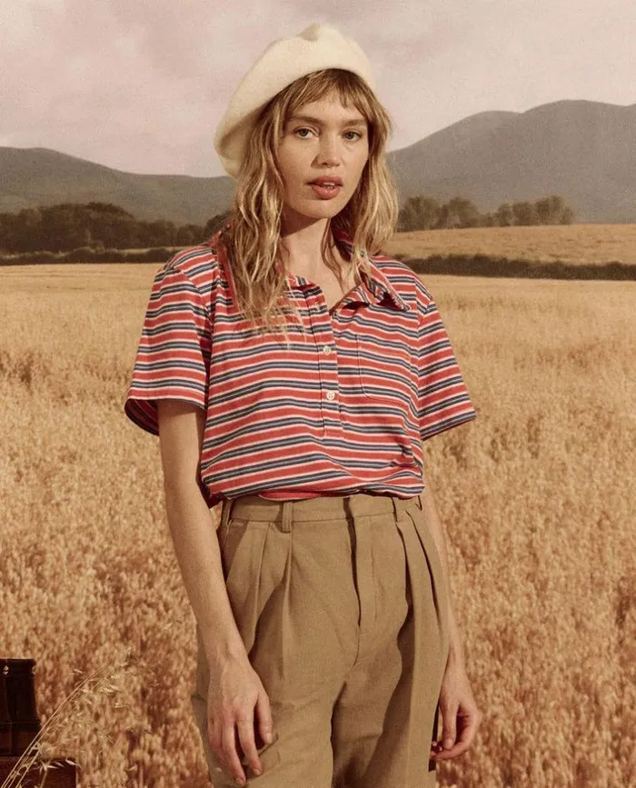 CollectionTees and Sweats The Great The Lacrosse Polo Campervan Stripe