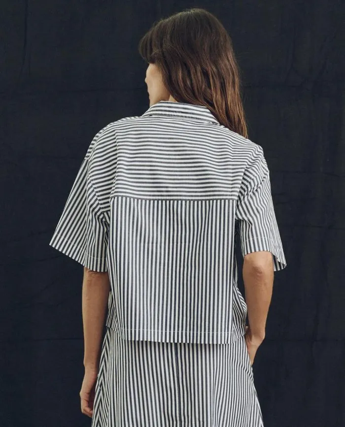 Collection The Great The Atlas Shirt Navy Studio Stripe
