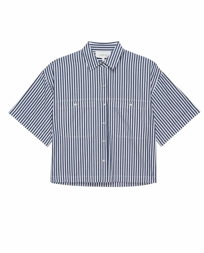 Collection The Great The Atlas Shirt Navy Studio Stripe