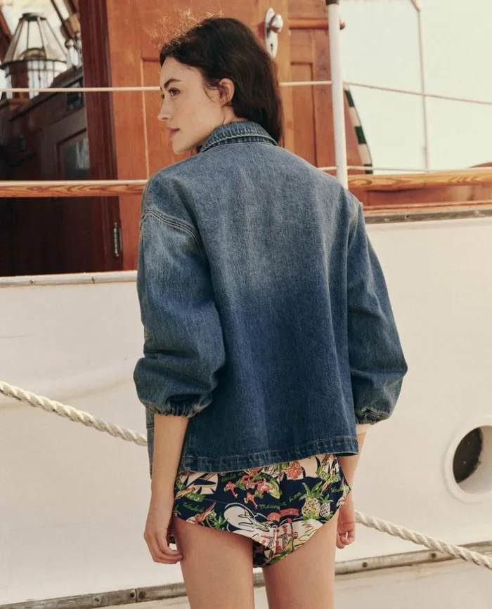 Collection The Great The Blouson Sleeve Chore Jacket Road House Wash