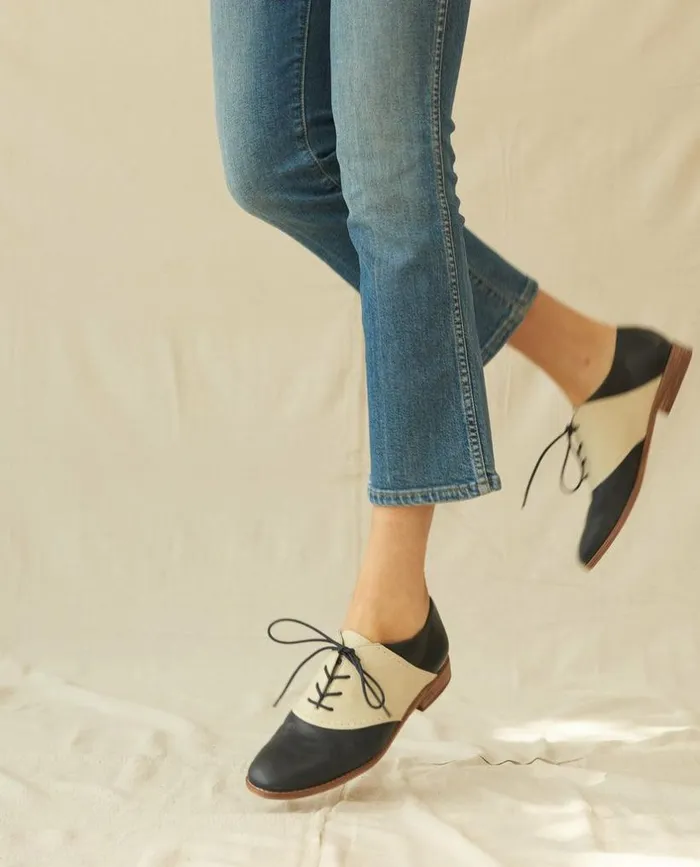 Collection The Great The Saddle Shoe Navy And Vanilla