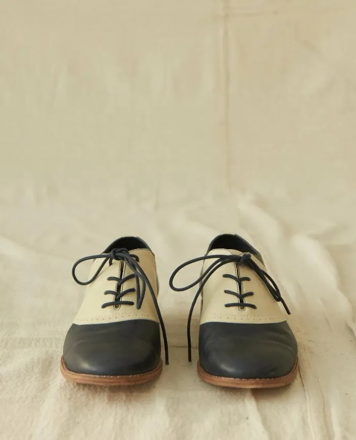 Collection The Great The Saddle Shoe Navy And Vanilla
