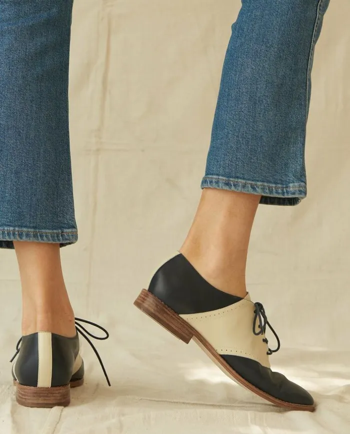 Collection The Great The Saddle Shoe Navy And Vanilla