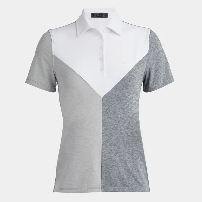 Colour Block V Mlange Tech Jersey Polo Snow Women GFORE Tops