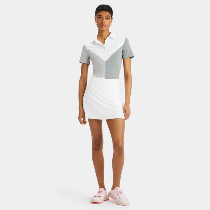 Colour Block V Mlange Tech Jersey Polo Snow Women GFORE Tops
