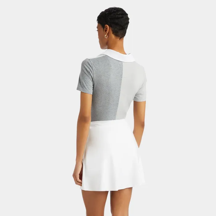 Colour Block V Mlange Tech Jersey Polo Snow Women GFORE Tops