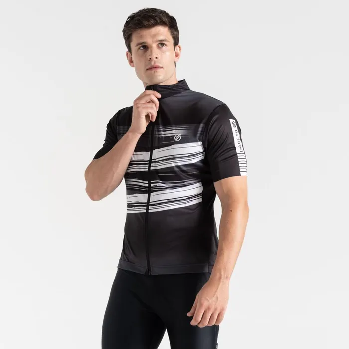 Dare 2b Cycling Jerseys AEP Pedal Short Sleeve Jersey Black Tread Print 8211 Men Dare 2b Cycling Jerseys AEP Pedal Short Sleeve Jersey Black Tread Print 8211 Men