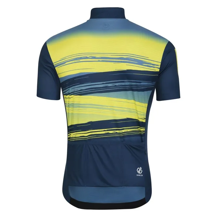 Dare 2b Cycling Jerseys AEP Pedal Short Sleeve Jersey Moonlight Denim Wave Print 8211 Men