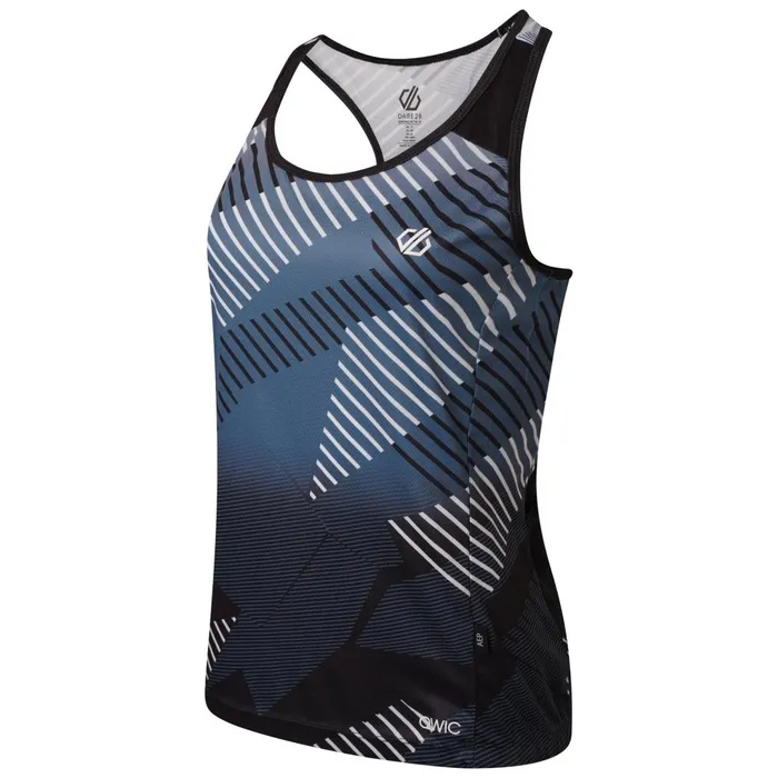 Dare 2b Cycling Jerseys AEP Prompt Lightweight Vest Black Empowered Print 8211 Women