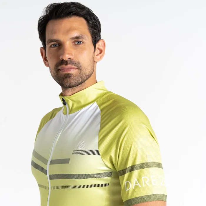 Dare 2b Cycling Jerseys AEP Revolving Short Sleeved Jersey Green Algae 8211 Men