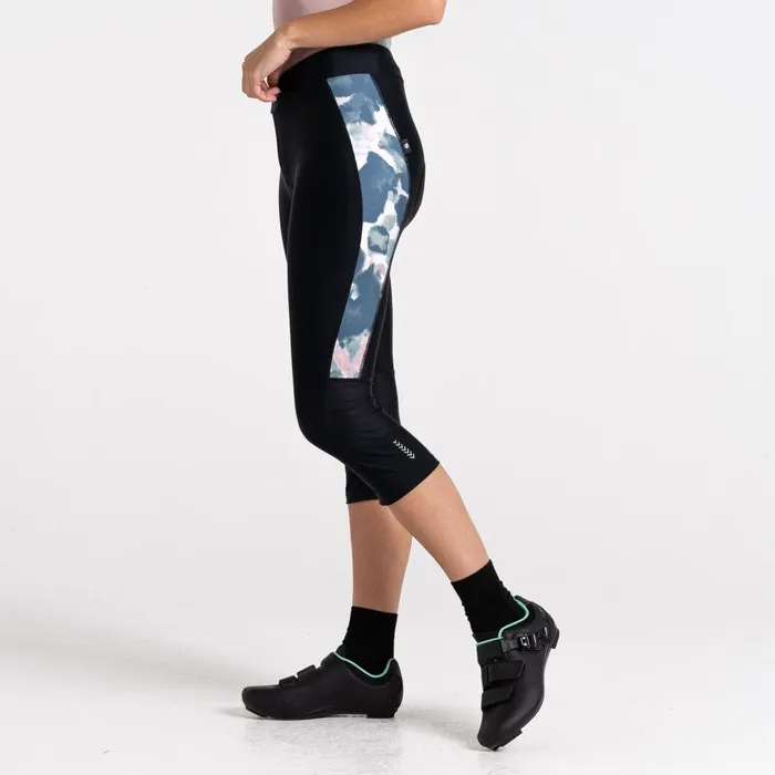 Dare 2b Cycling Leggings and Shorts Worldly Gel Cycling Capri Black Dusky Rose 8211 Women