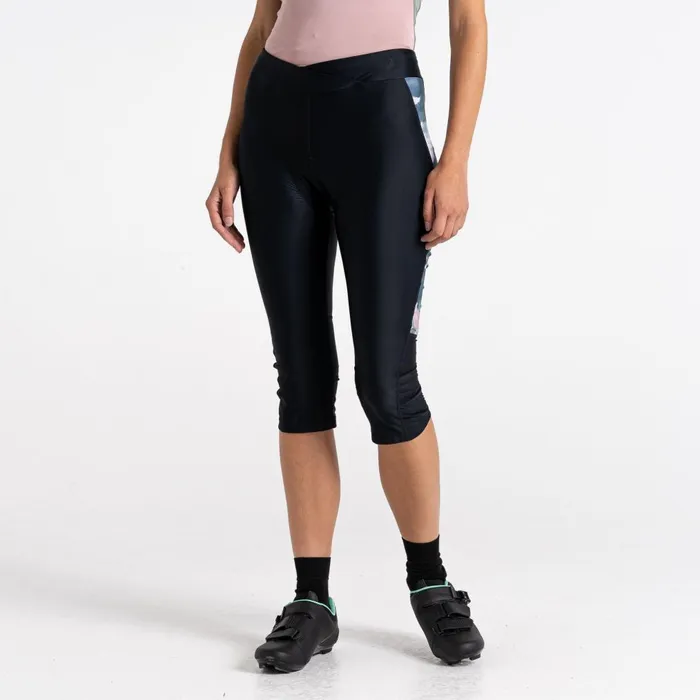 Dare 2b Cycling Leggings and Shorts Worldly Gel Cycling Capri Black Dusky Rose 8211 Women