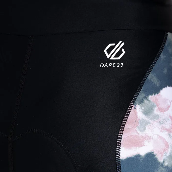 Dare 2b Cycling Leggings and Shorts Worldly Gel Cycling Capri Black Dusky Rose 8211 Women