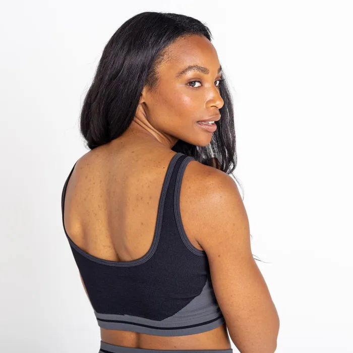 Dare 2b Don039t Sweat It Recycled Bikini Top Black Charcoal Grey 8211 Women