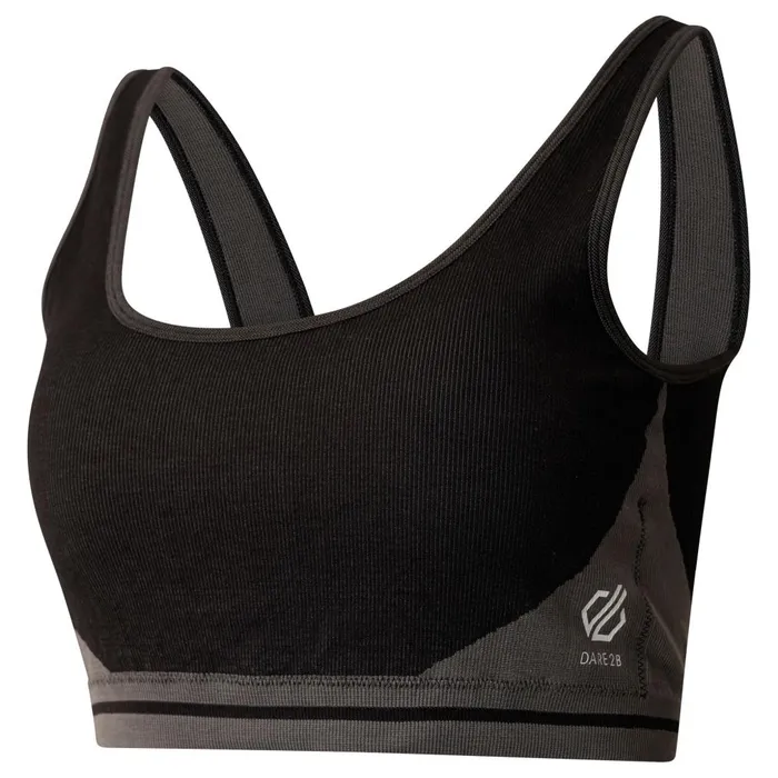 Dare 2b Don039t Sweat It Recycled Bikini Top Black Charcoal Grey 8211 Women