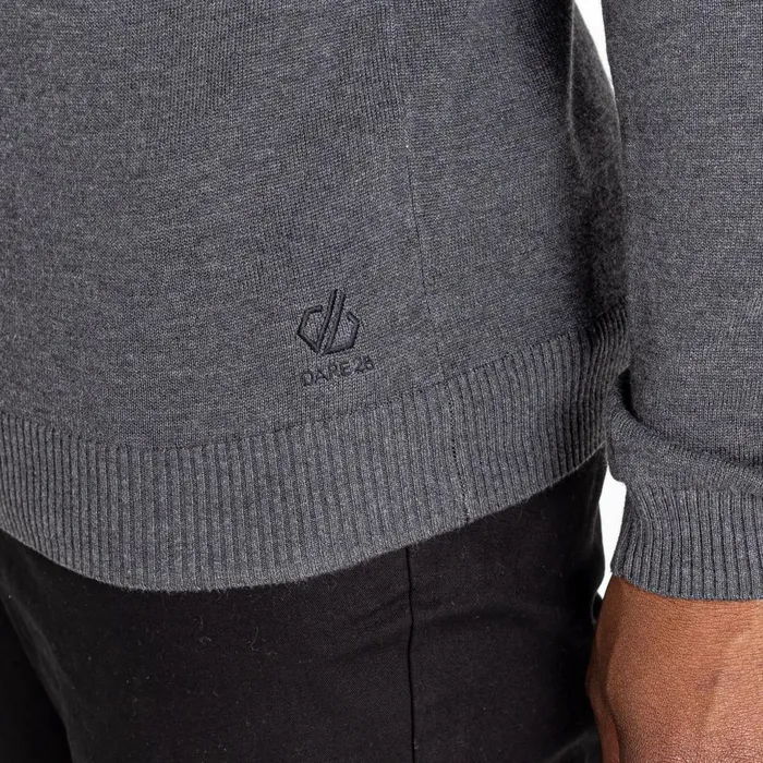 Dare 2b Fleece Unite Us Half Zip Knit Sweater Charcoal Grey Black 8211 Men
