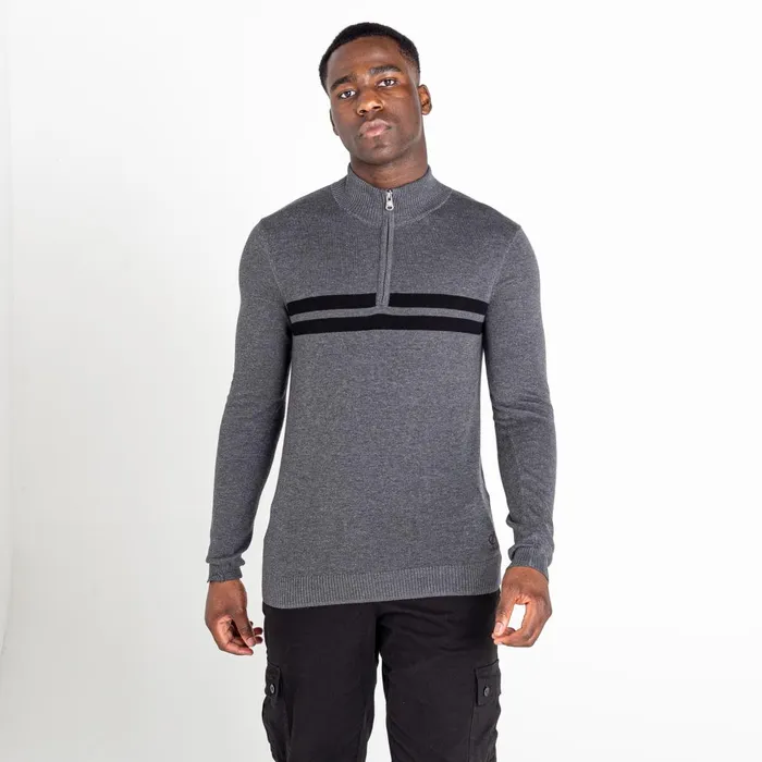 Dare 2b Fleece Unite Us Half Zip Knit Sweater Charcoal Grey Black 8211 Men