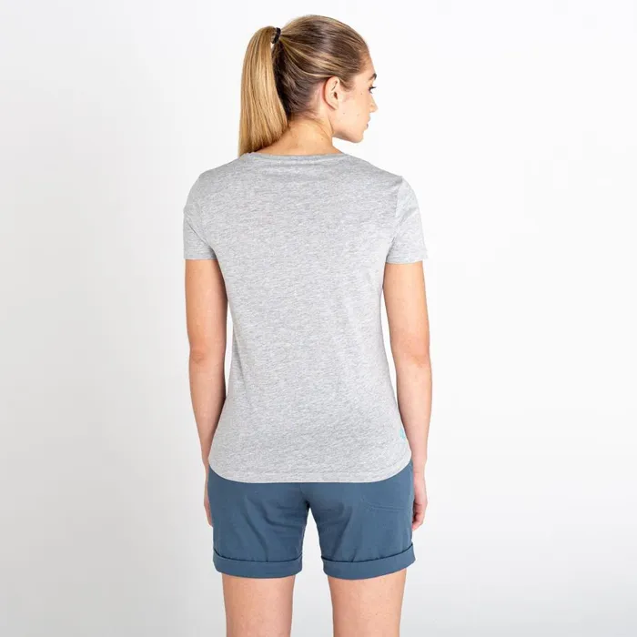 Dare 2b Graphic TShirts Peace Of Mind Graphic Tee Ash Grey Marl 8211 Women
