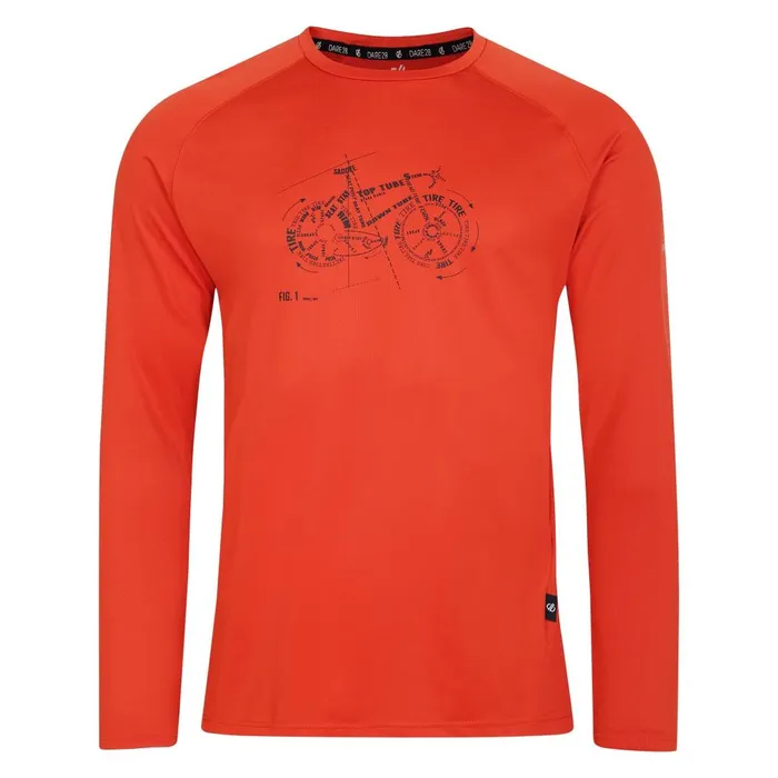Dare 2b Graphic TShirts Tech Long Sleeved TShirt Cinnamon 8211 Men