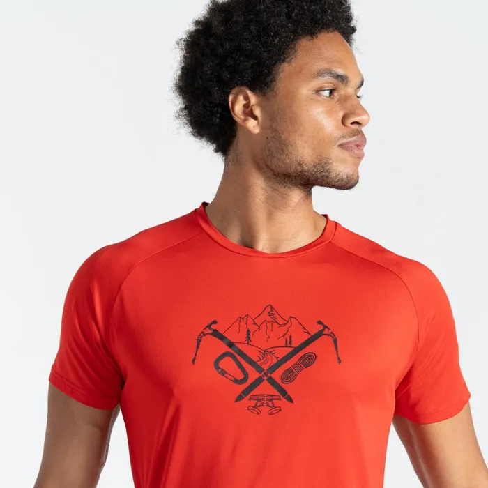 Dare 2b Graphic TShirts Tech TShirt Seville Red 8211 Men