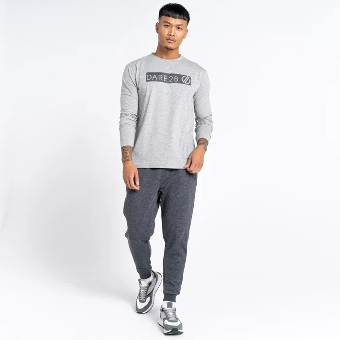 Dare 2b Graphic TShirts Upgrade II Long Sleeve TShirt Ash Grey 8211 Men