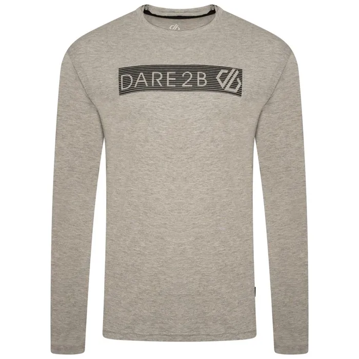 Dare 2b Graphic TShirts Upgrade II Long Sleeve TShirt Ash Grey 8211 Men