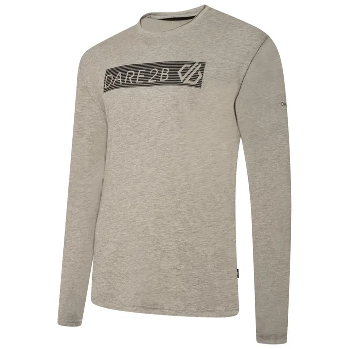 Dare 2b Graphic TShirts Upgrade II Long Sleeve TShirt Ash Grey 8211 Men