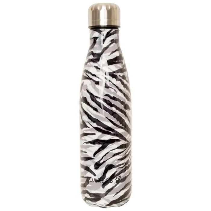 Dare 2b Gym Accessories Metal Drinks Bottle Black White Zebra Print 8211 Men