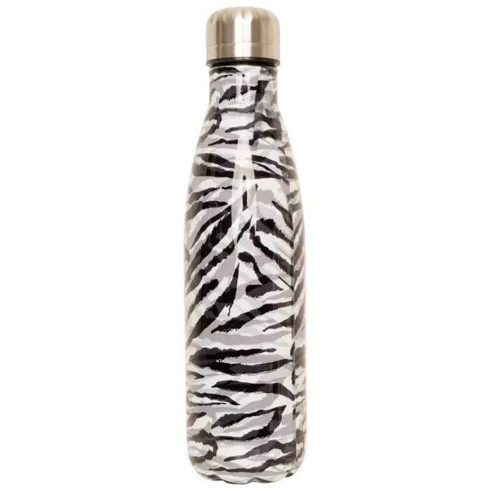Dare 2b Gym Accessories Metal Drinks Bottle Black White Zebra Print 8211 Men