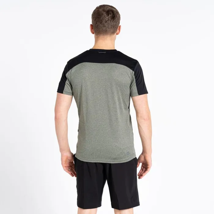 Dare 2b Gym Tops Aces III Recycled Zip Up Jersey Agave Green Marl Black 8211 Men