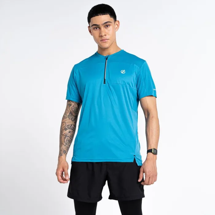 Dare 2b Gym Tops Aces III Recycled Zip Up Jersey Fjord Blue 8211 Men