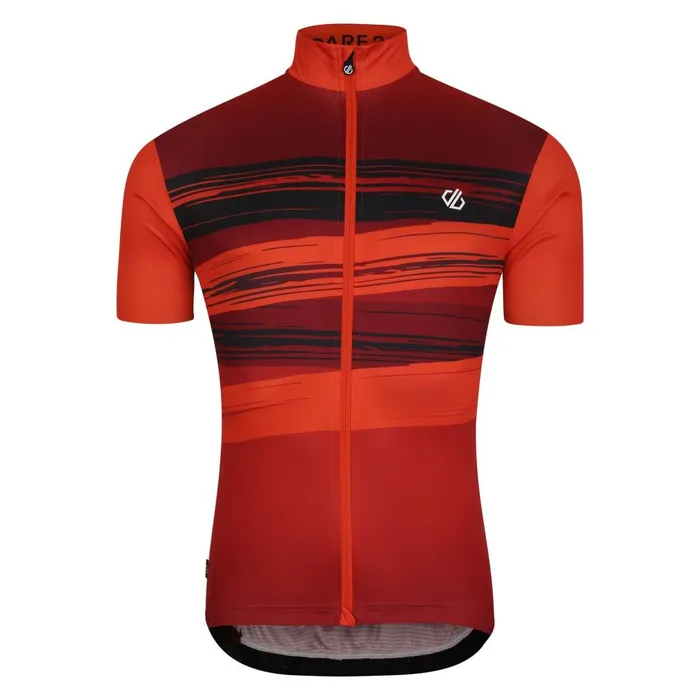 Dare 2b Gym Tops AEP Pedal Short Sleeve Jersey Cinnamon Wave Print 8211 Men