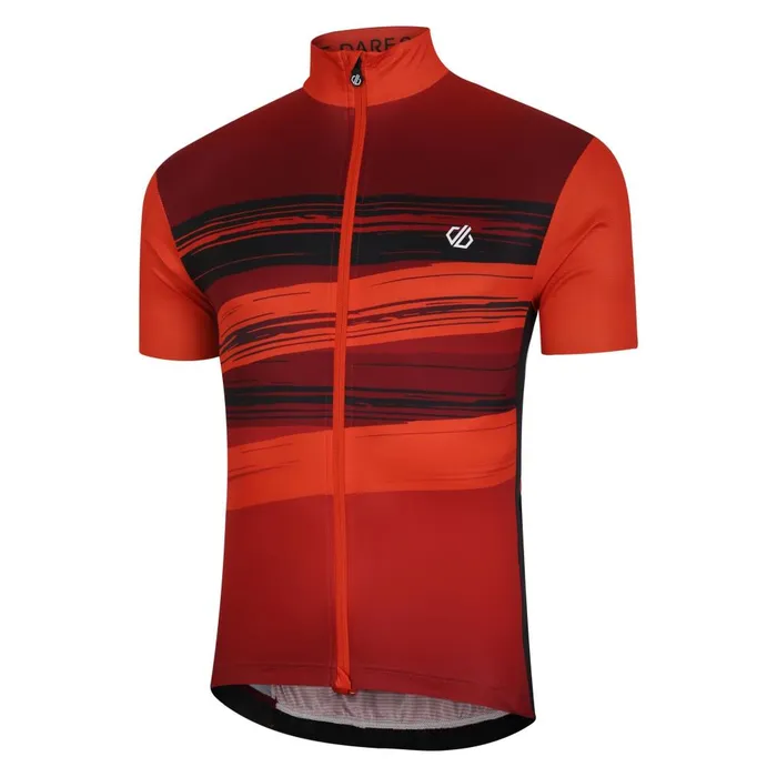 Dare 2b Gym Tops AEP Pedal Short Sleeve Jersey Cinnamon Wave Print 8211 Men