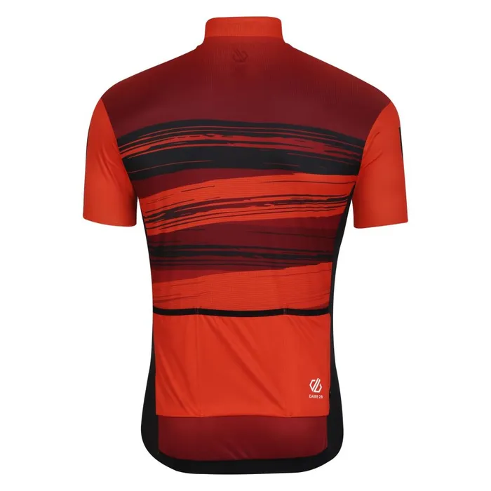 Dare 2b Gym Tops AEP Pedal Short Sleeve Jersey Cinnamon Wave Print 8211 Men
