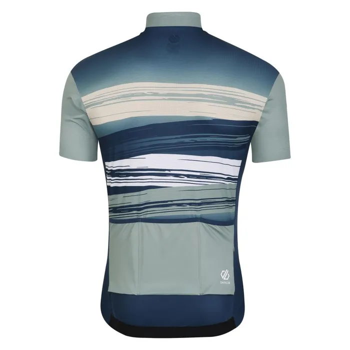 Dare 2b Gym Tops AEP Pedal Short Sleeve Jersey Lilypad Green Tread Print 8211 Men