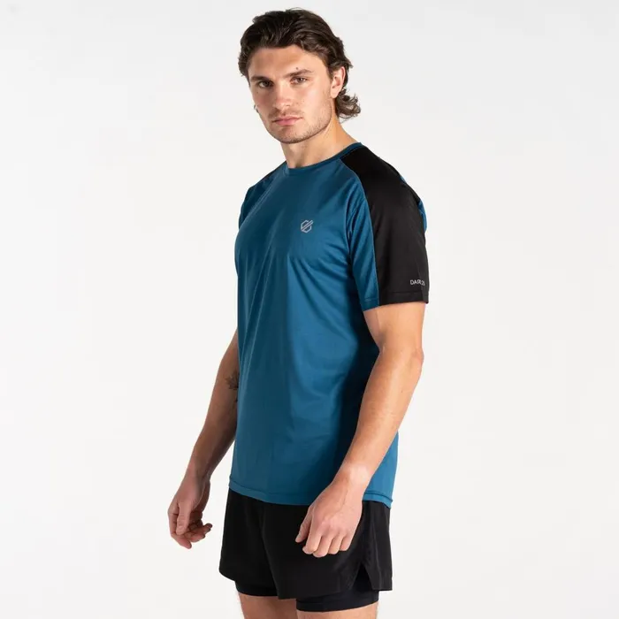 Dare 2b Gym Tops Discernible III Tshirt Kingfisher Blue Black 8211 Men