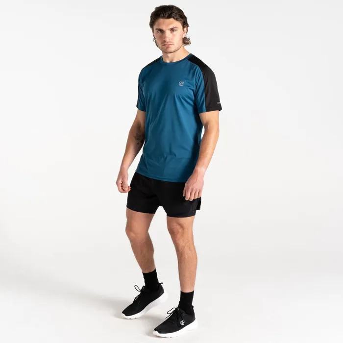 Dare 2b Gym Tops Discernible III Tshirt Kingfisher Blue Black 8211 Men