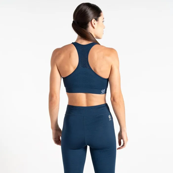 Dare 2b Gym Tops Don039t Sweat It II Sports Bra Moonlight Denim Marl 8211 Women